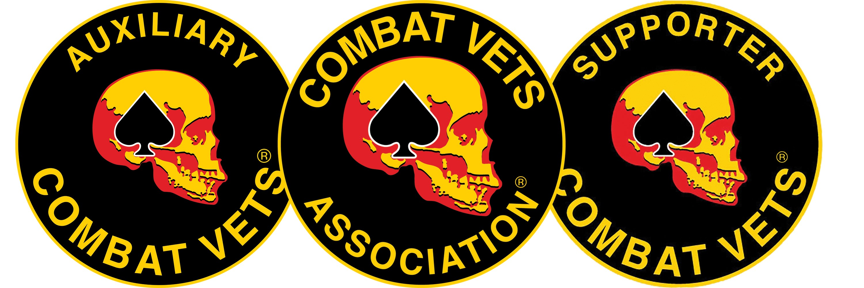 Official Auxiliary, Full Member, and Supporter Combat Vets registered logos